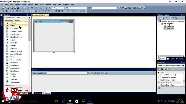 How to Create hellow world on textbox using Visual basic studio 2010 (Video #2) смотреть онлайн