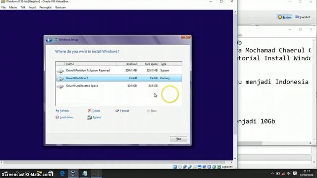 Tutorial Install Windows 8 32 bit menggunakan Virtual Box смотреть онлайн