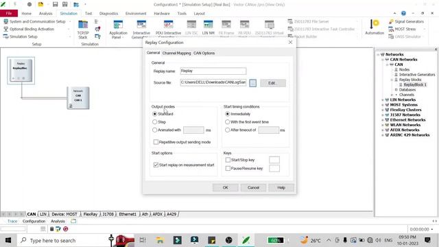How to run CAN log in Vector CANoe in online mode | How to run CAN log in replay block смотреть онлайн