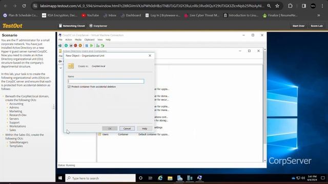 6.5.5 Create OUs : TestOut смотреть онлайн