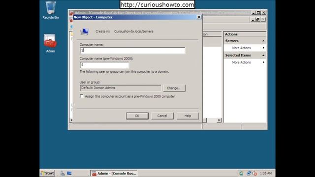 How to Create Computers in Active Directory - Windows Server 2008 смотреть онлайн