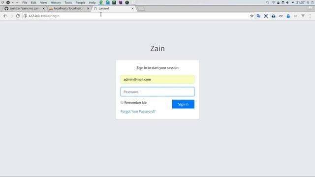 zaincms laravel 5.6 смотреть онлайн