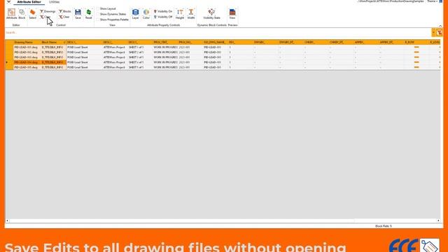 ATTEWorx bulk updates production drawing borders and revision tables without opening AutoCAD. смотреть онлайн