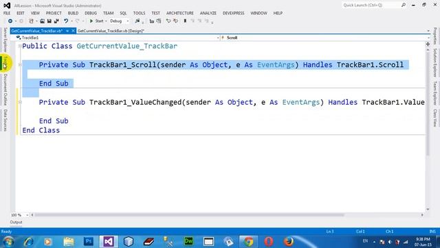 Get current value of Trackbar control in VB NET 2012 смотреть онлайн