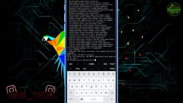 تثبيت توزيعة باروت لينكس | Parrot os على الموبايل بواجهة رسومية 📱 смотреть онлайн