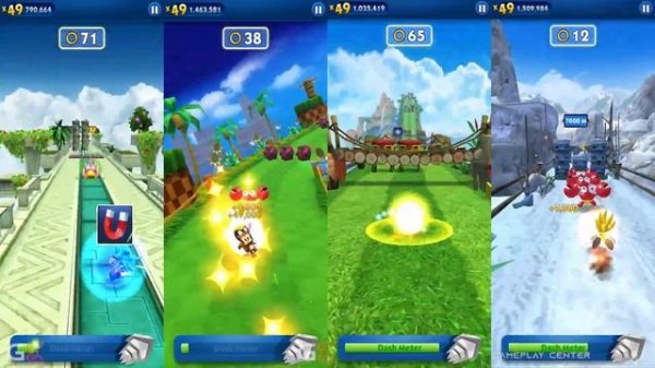 Dash with Dark Sonic vs Ice Shadow vs Hyper Sonic vs Super Sonic - Run Gameplay