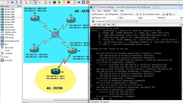 BGP Configuration on Cisco IOS Using GNS3 Part 3 of 3 смотреть онлайн