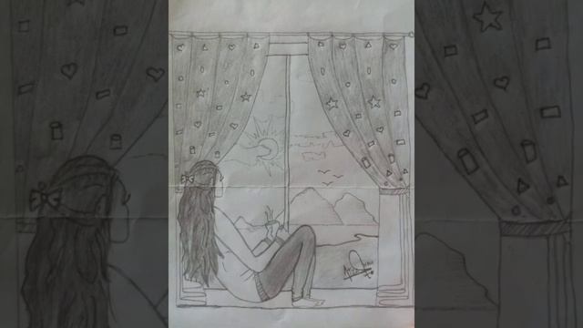 Girl looking outside window|by Syeda._.plays смотреть онлайн