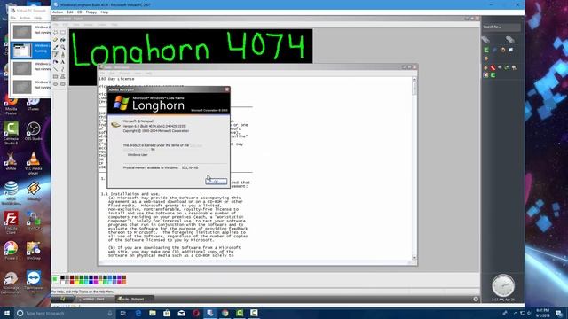 Windows Longhorn Build 4074 in Virtual PC 2007! смотреть онлайн