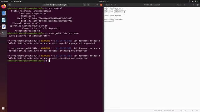 How to change the hostname in Ubuntu 19.10 смотреть онлайн