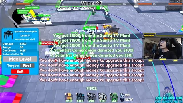 HÙNG AKIRA TEST UPDATE EP 72 PART 1 TOILET TOWER DEFENSE, SỞ HỮU UPGRADED CAMERA SPIDER MẠNH VÀ RẺ смотреть онлайн