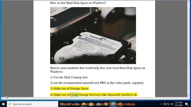 Free Hard Disk Space On Windows 10/8/7