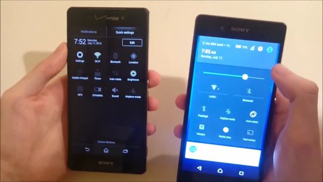 Lollipop 5.0.2 vs KitKat 4.4.4 Android Sony Xperia Z3+ vs Xperia Z3v Side by Side Comparison смотреть онлайн