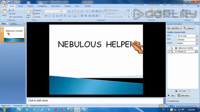 How to add Hand writing effect on ms power point 2007 смотреть онлайн