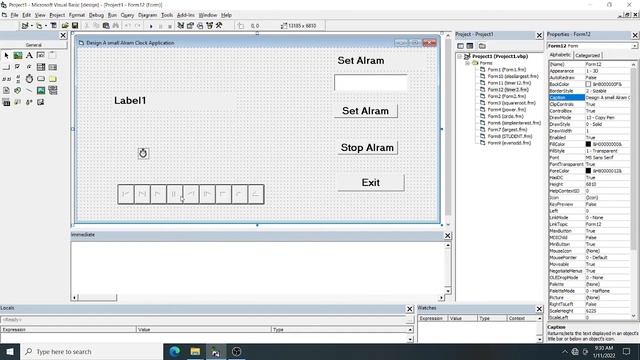 Design a small Alarm Clock Application(part1) using Timer ,Microsoft multimedia control and .wav смотреть онлайн