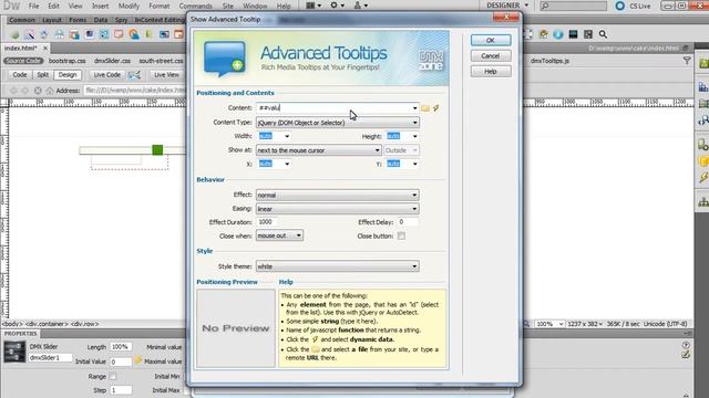 Showing DMXzone Slider Value into a Tooltip смотреть онлайн