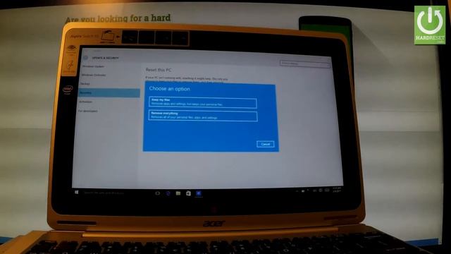Remove Apps and Settings in ACER Aspire Switch 10 - Refresh Windows смотреть онлайн