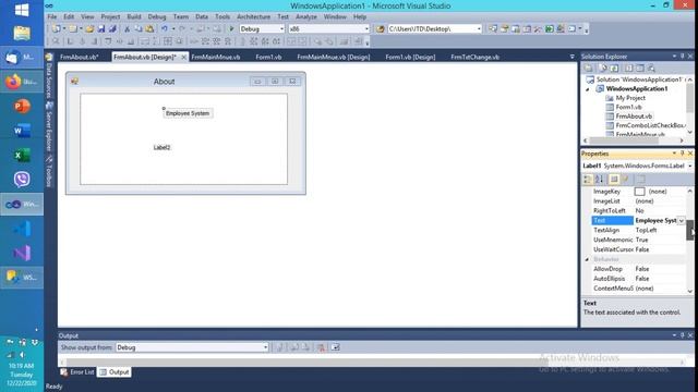 Main screen Menu and Status bar Visual Basic Windows Application смотреть онлайн