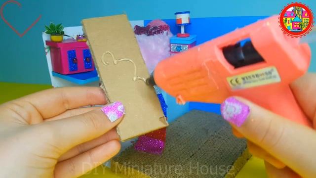 DIY Cardboard House | How to make Miniature House | with bathroom, pink bedroom and pool bath, #11 смотреть онлайн