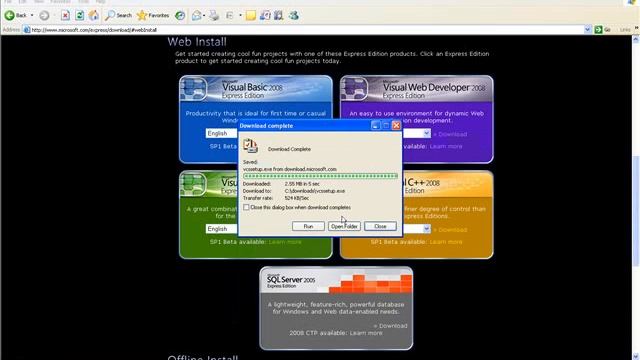 Downloading and Installing Visual Studio Express смотреть онлайн