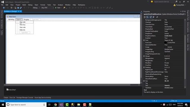 C# QLSV - Part 10 - Thiết kế giao diện Form chính. Thiết kế menu với menustrip trong c# смотреть онлайн