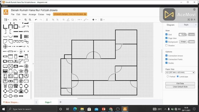 TUTORIAL MEMBUAT DENAH RUMAH MENGGUNAKAN DRAW.IO | Aplikasi Komputer смотреть онлайн