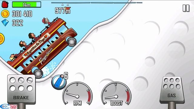 Hill Climb Racing - Gameplay Walkthrough Part 15 - Tourist Bus (ios, Android) смотреть онлайн