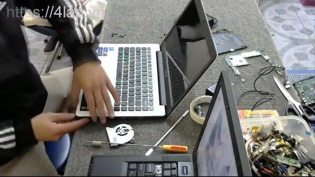 Hướng dẫn thay thế sửa chữa tháo lắp mainboard laptop Asus X502CA 4lap.vn смотреть онлайн