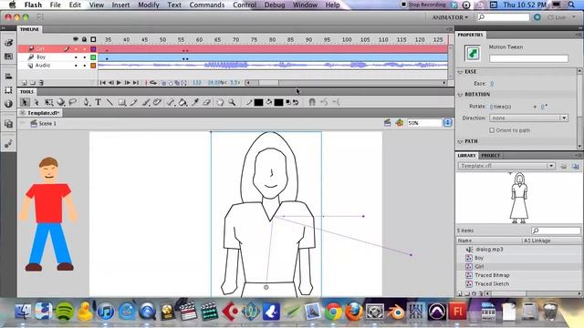 Creating Animation within your Character's Symbol - Flash CS5.5 смотреть онлайн