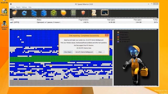 How to Defrag Windows 8.1 Free with PC Speed Warrior смотреть онлайн