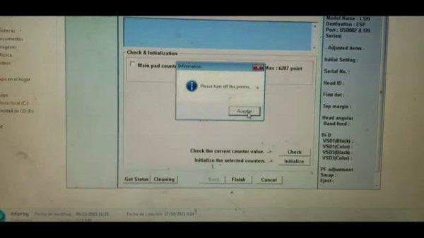 Epson L120 reset de almohadillas - error 21000068 epson - Metodo Octubre 2021