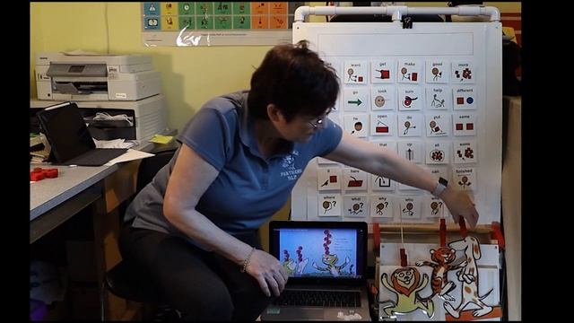 Mrs. Millbourn uses a Core Vocabulary Board with Dr. Seuss's 10 Apples Up on Top. смотреть онлайн