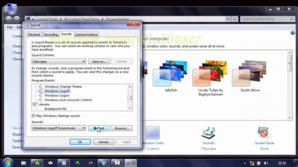 Windows 7 Tips : How to Change Windows Logoff Sound (Program Events)