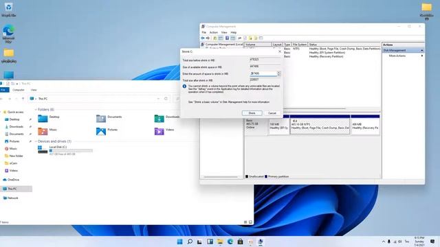 วิธีเพิ่มไดรฟ์ windows 11 แบ่งไดร์ C ไปไดร์ D ภายในวินโดว์ แบ่งเนื้อที่ Partition смотреть онлайн