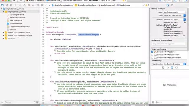 #Appdelegate #LifeCycleOfiOSApp Files in iOS App part -1 // iOS learning video 3 смотреть онлайн