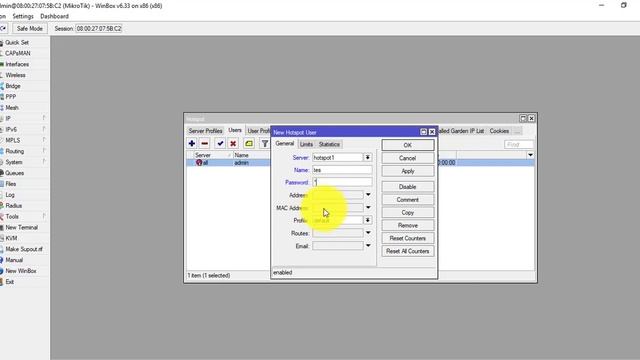 Step 7 - Konfigurasi User Hotspot Mikrotik Versi 6.33 di VirtualBox смотреть онлайн