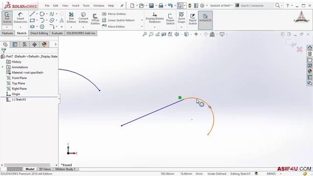 008 Create arc in solidworks смотреть онлайн