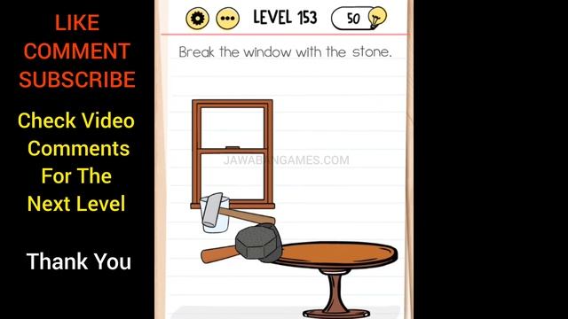 Brain Test Level 153 Break The Window With The Stone. смотреть онлайн