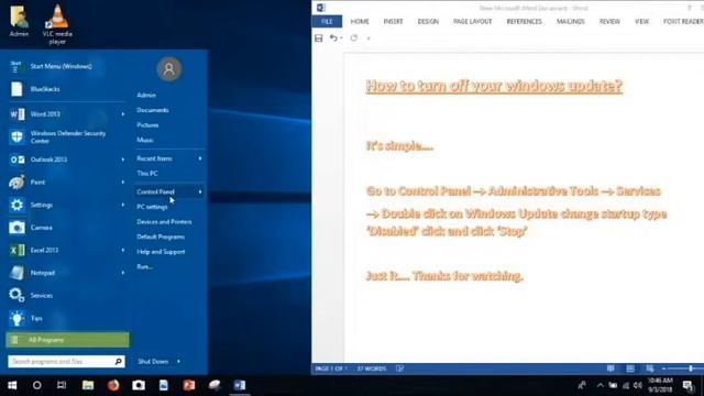 How to turn off your windows update ? смотреть онлайн
