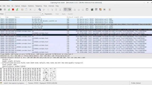 WireShark Running on Debian 8 Jessie смотреть онлайн