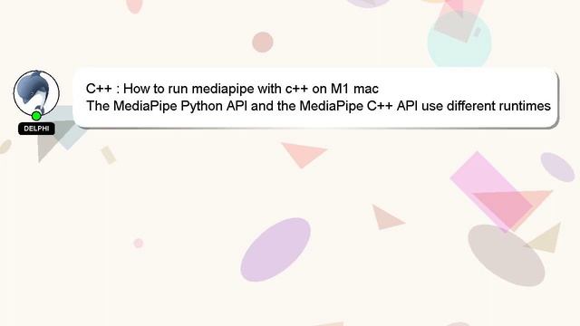 C++ : How to run mediapipe with c++ on M1 mac смотреть онлайн