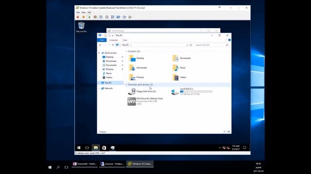 Installing and first look on Windows 10 Creators Update Bloatfree Edition смотреть онлайн