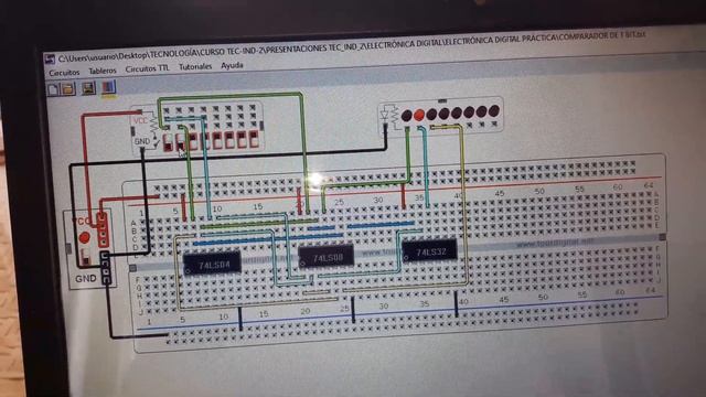 COMPARADOR DE 1 bit EN SIMULADOR TTL 1 de junio de 2020 смотреть онлайн