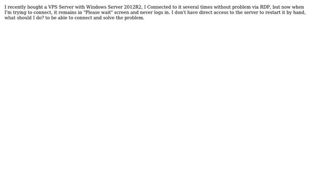 What to do when windows vps stucks on "please wait" screen смотреть онлайн