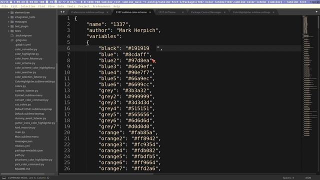 Sublime Text - Color Schemes and UI themes смотреть онлайн