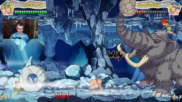 Gameplay del New Joe and Mac (Caveman Ninja) T-Rex Edition смотреть онлайн