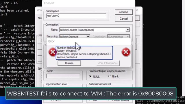 Attack on g_bDontAllowNewConnection global flag in wbemcore.dll смотреть онлайн