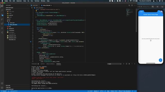Menu Animation FAB - Flutter UI смотреть онлайн