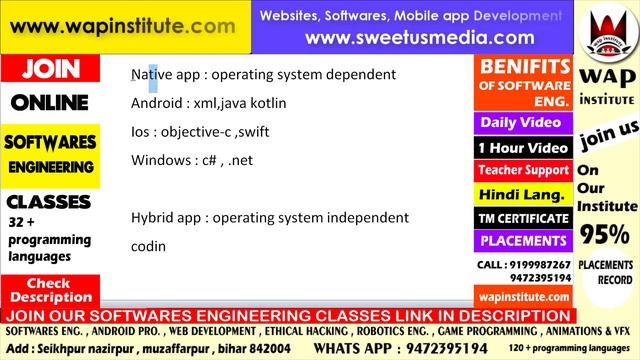 mobile app development training details hosted by wap institute powered by sweetus media смотреть онлайн