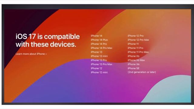 Which iPhone model is compatible with iOS 17? смотреть онлайн